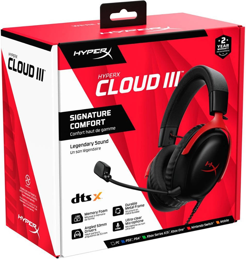 Casque de Gaming filaire  HyperX Cloud III - BLack -