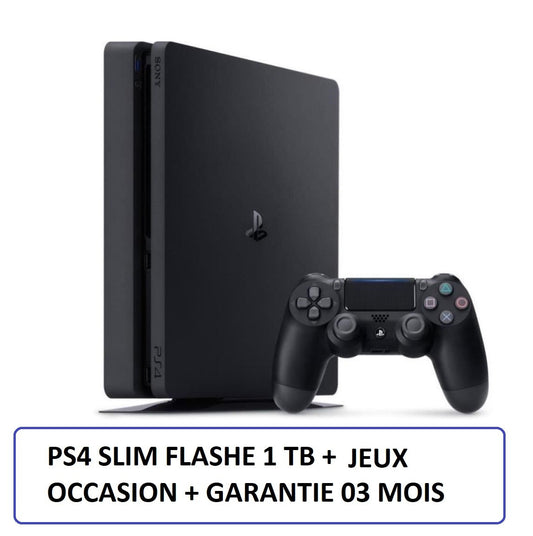 Playstation 4 / PS4 Slim Flashée (11.00) 500 GB + Jeux / Occasion ♻️