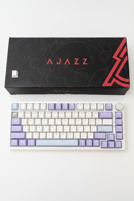 Clavier Filaire A.JAZZ AK680 mécanique filaire (65%)  - Purple & White