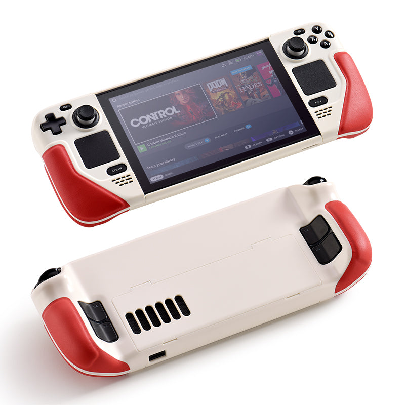 Coque Full Protective Case for Steam Deck (White/Red)