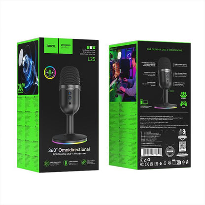 Microphone Hoco L25 Bright USB desktop Black