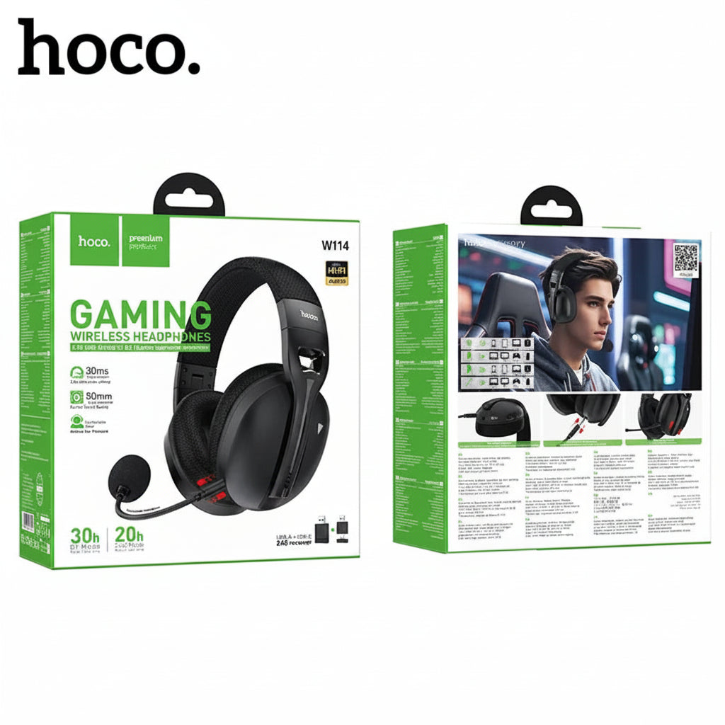 Casque Sans Fil HOCO W114 (PS5 PS4 SWITCH XBOX PC)