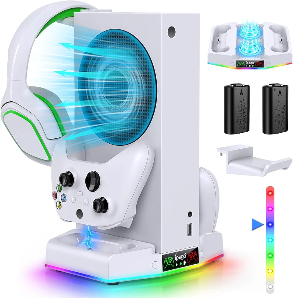 Vertical Stand 4 IN 1 Ipega PG-XBS011 + 2 Controller Battery  | Xbox Series S