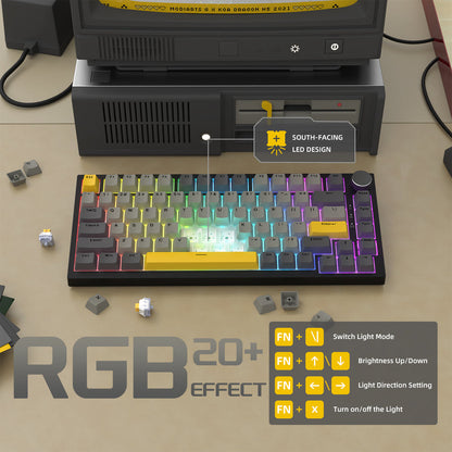 Clavier mécanique Avec Fil Ajazz AK820   - Black & Grey |  Gaming Keyboard