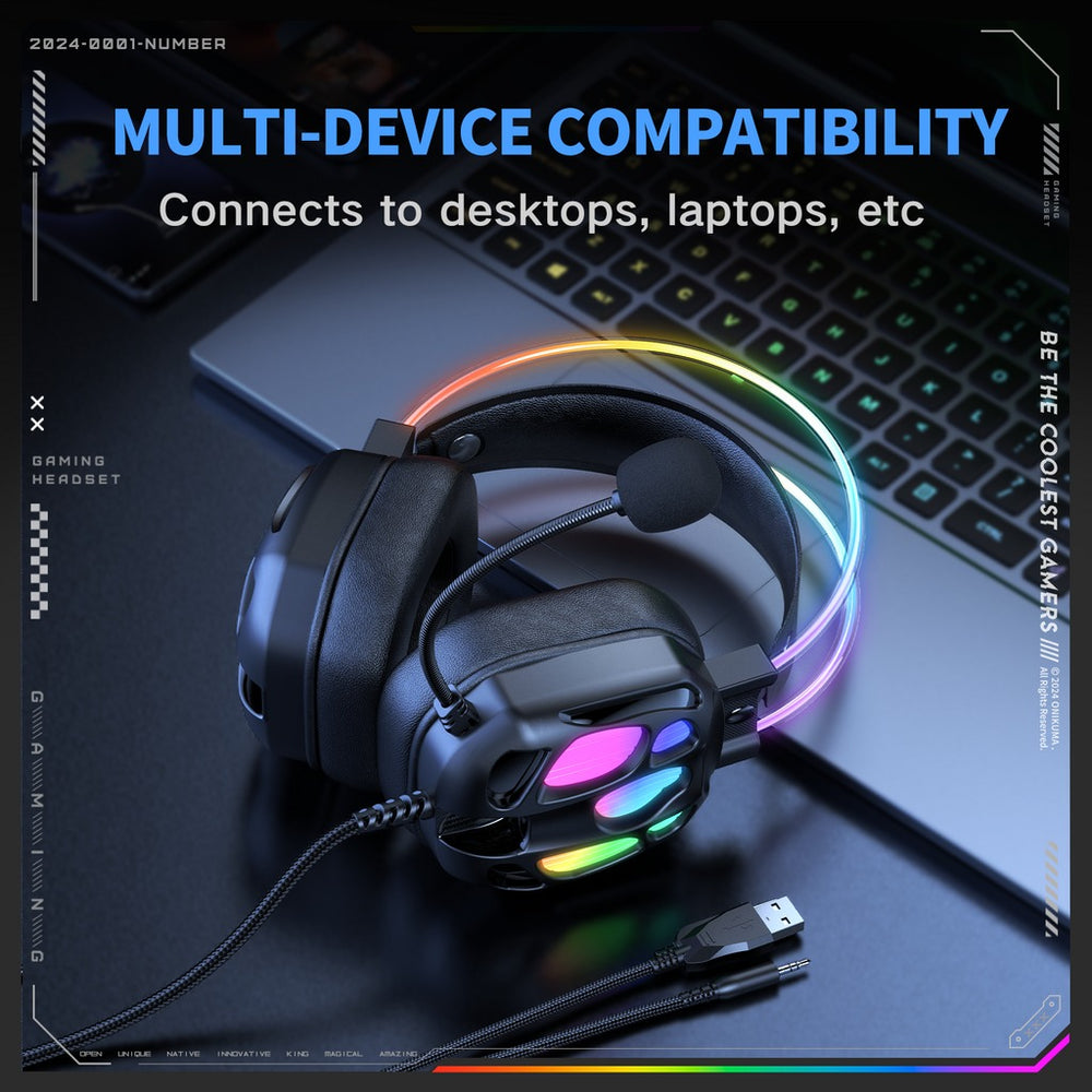 Casque Onikuma X89 RGB Wired Gaming Headset