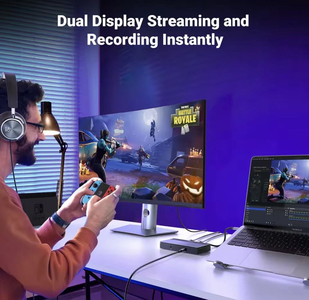 UGREEN HDMI Video Capture Card 4K60Hz HDMI to USB/Type-C Video Grabber Box