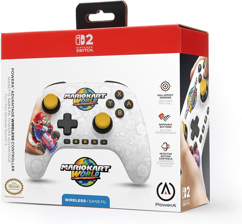 Manette PowerA Advantage Switch 2 Wireless Controller - Mario Kart