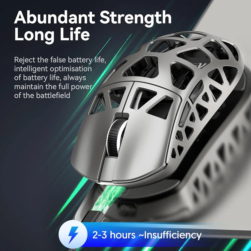 Souris Sans Fil ATTACK SHARK R3 Magnesium Alloy Gaming Mouse 8000 Mhz Polling Rate | GREY |