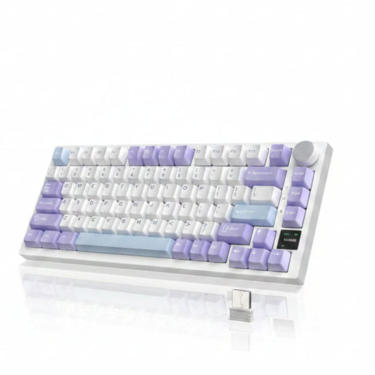 Clavier mécanique  Sans Fil Ajazz AK820 PRO - Purple + WHITE  + Blue | Wireless Gaming Keyboard