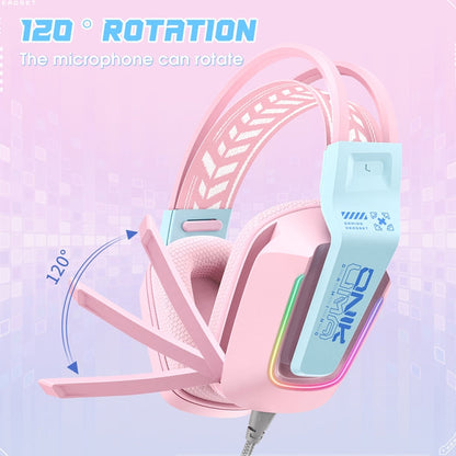 Casque Gaming Filaire Onikuma X13 -Rose-