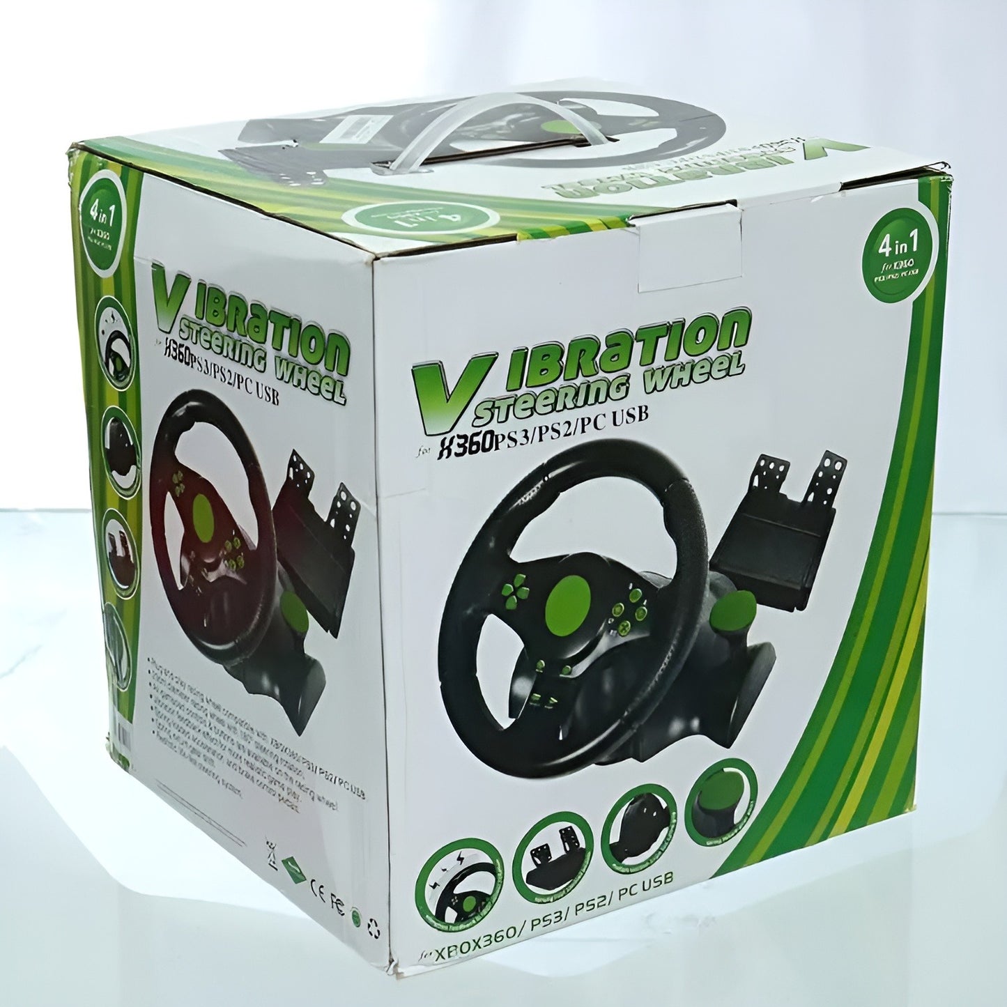 VOLANT VIBRATION STERRING WHEEL  XBOX360 / PS2 / PC /PS3