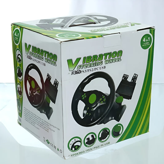 VOLANT VIBRATION STERRING WHEEL  XBOX360 / PS2 / PC /PS3