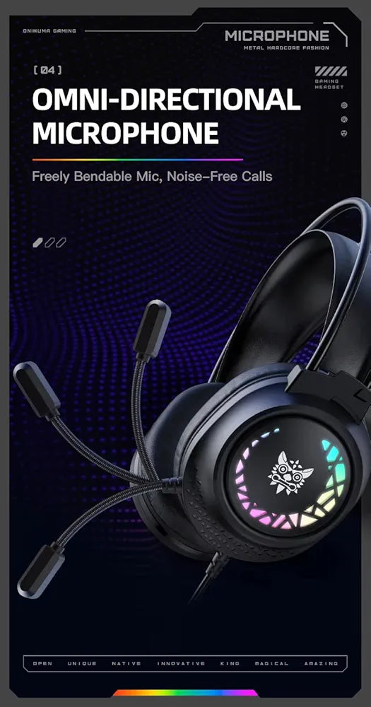 Casque Onikuma X92 RGB Wired Gaming Headset