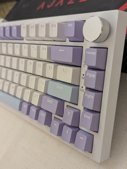 Clavier Filaire A.JAZZ AK680 mécanique filaire (65%)  - Purple & White