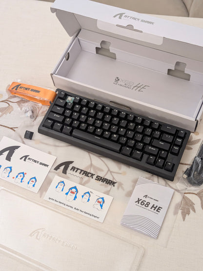 Clavier Attack Shark X68 HE – Rapid Trigger Magnetic Gaming Keyboard | Black