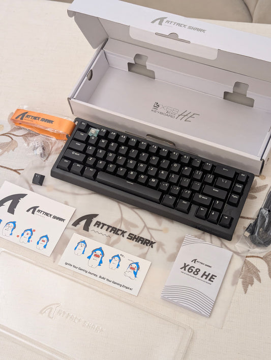 Clavier Attack Shark X68 HE – Rapid Trigger Magnetic Gaming Keyboard | Black