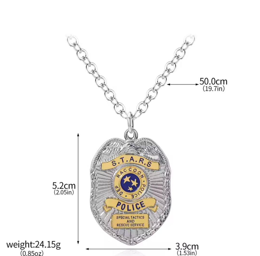 CHAINE Badge Police S.T.A.R.S Resident Evil  STARS