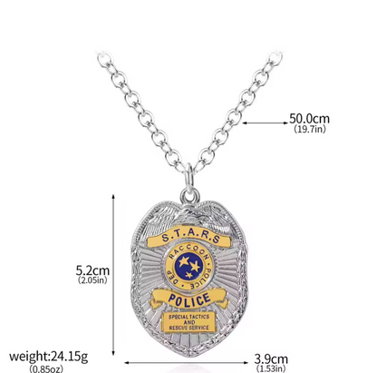 CHAINE Badge Police S.T.A.R.S Resident Evil  STARS