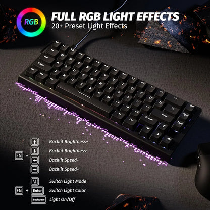 Clavier Attack Shark X68 HE – Rapid Trigger Magnetic Gaming Keyboard | Black