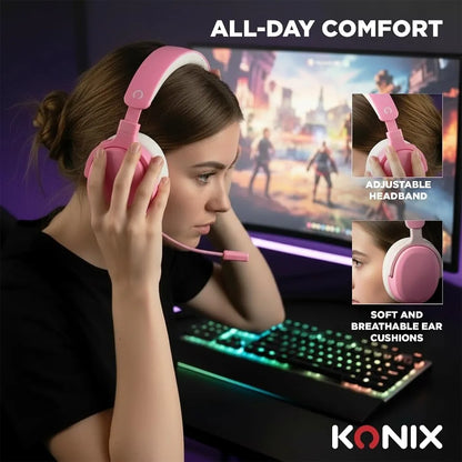 Casque Filaire KONIX Nexus PINK/ Rose