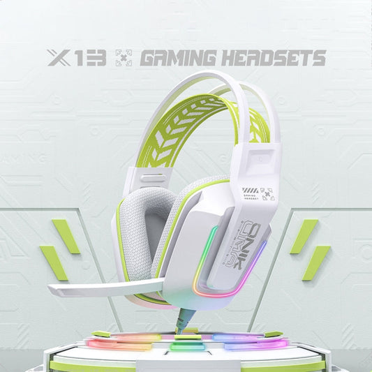 Casque Gaming Filaire Onikuma X13 -Blanc-
