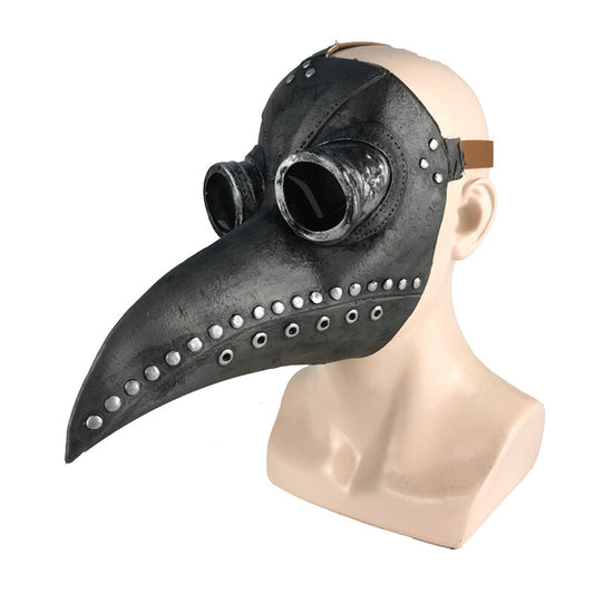 Masque Halloween Black Rubber Plague Doctor Mask Long Nose Bird Beek Steampunk