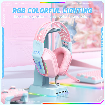 Casque Gaming Filaire Onikuma X13 -Rose-