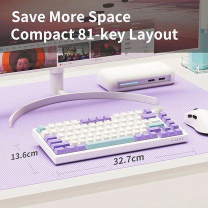 Clavier mécanique Avec Fil Ajazz AK820   - Purple & White |  Gaming Keyboard