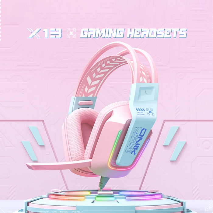 Casque Gaming Filaire Onikuma X13 -Rose-