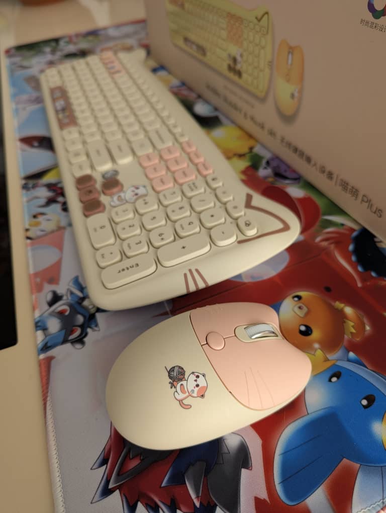 Clavier ı GEEZER Keyboard and Mouse (Wireless) Cute Cat Shape
